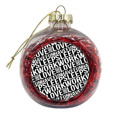 Motivational Phrases Typographic Design - xmas bauble by Daniel Ferreira Leites