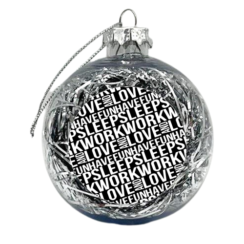 Motivational Phrases Typographic Design - xmas bauble by Daniel Ferreira Leites