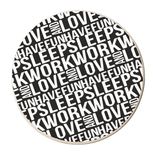 Motivational Phrases Typographic Design - personalised beer coaster by Daniel Ferreira Leites