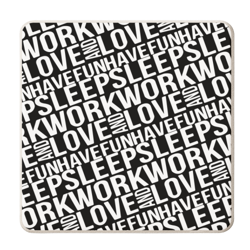 Motivational Phrases Typographic Design - personalised beer coaster by Daniel Ferreira Leites