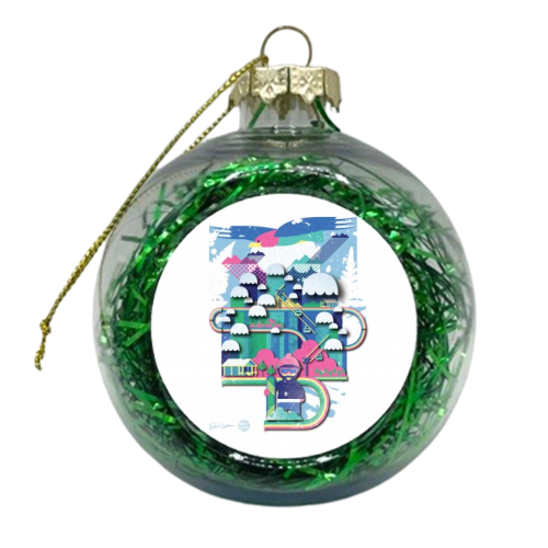 Mountain - xmas bauble by Patrick Michael Joseph Welham