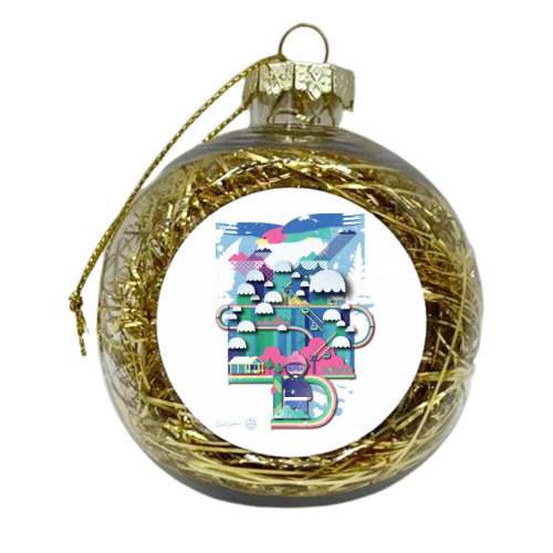 Mountain - xmas bauble by Patrick Michael Joseph Welham