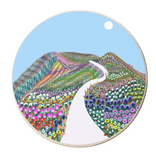 Mountain Highlands Frist Blossom - personalised beer coaster by Uma Prabhakar Gokhale