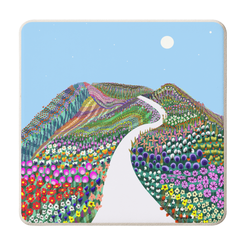 Mountain Highlands Frist Blossom - personalised beer coaster by Uma Prabhakar Gokhale