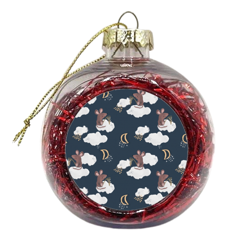 Mouse on a cloud repeat pattern - xmas bauble by lauradidthis