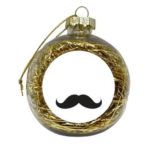 Moustache - xmas bauble by Alexander Jackson