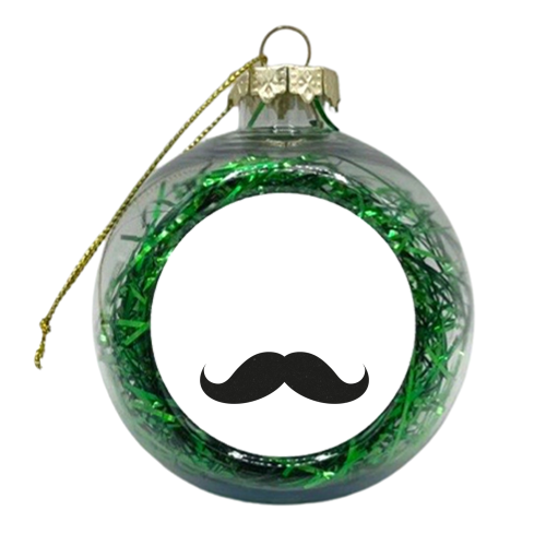 Moustache - xmas bauble by Alexander Jackson