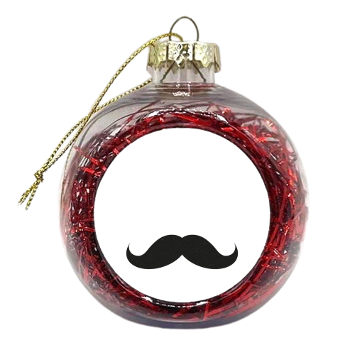 Moustache - xmas bauble by Alexander Jackson