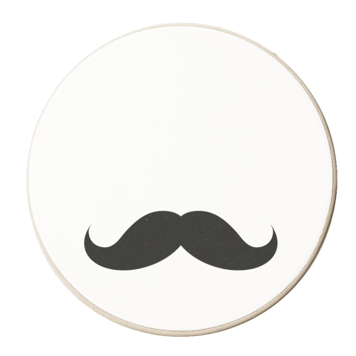 Moustache - personalised beer coaster by Alexander Jackson