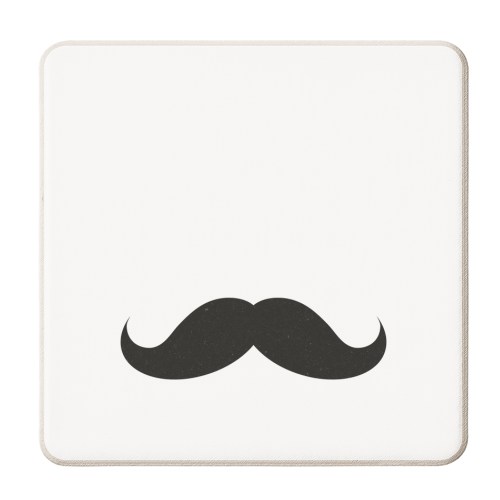 Moustache - personalised beer coaster by Alexander Jackson