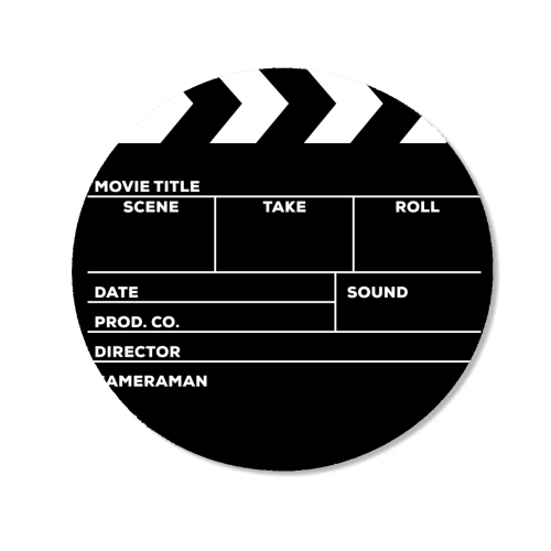 Movies Director Filmmaker Movie Slate Film Slate Clapperboard Black White - Magnet by Art Heart Home and Fashion