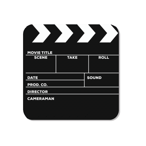 Movies Director Filmmaker Movie Slate Film Slate Clapperboard Black White - Magnet by Art Heart Home and Fashion