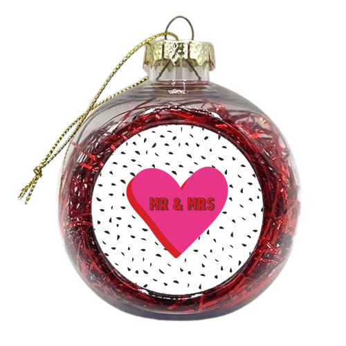 Mr And Mrs - xmas bauble by Laura Lonsdale