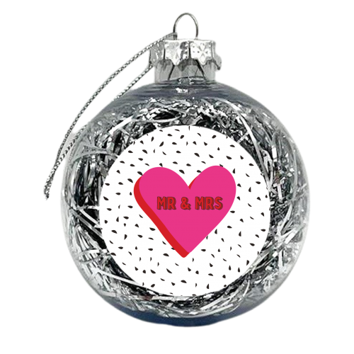 Mr And Mrs - xmas bauble by Laura Lonsdale