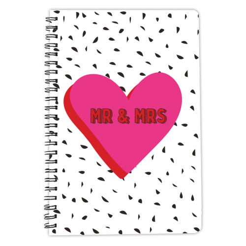 Mr And Mrs - personalised A4, A5, A6 notebook by Laura Lonsdale