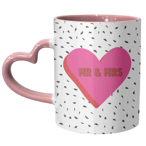 Mr And Mrs - unique mug by Laura Lonsdale