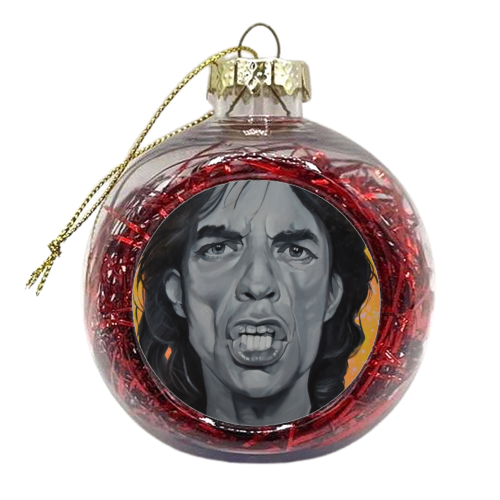 Mr Big lips - xmas bauble by Kirstie Taylor