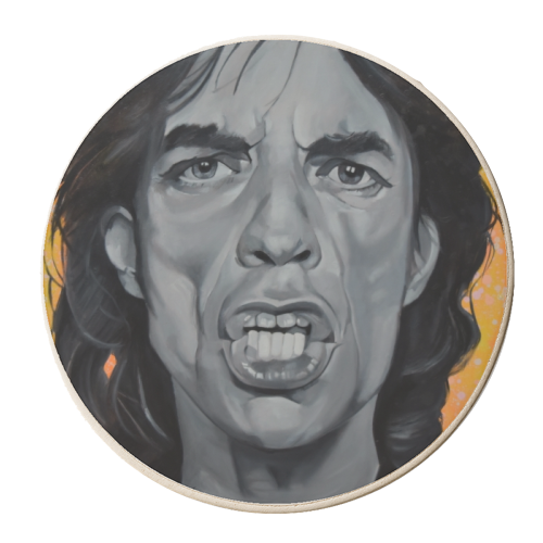 Mr Big lips - personalised beer coaster by Kirstie Taylor