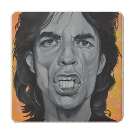 Mr Big lips - personalised beer coaster by Kirstie Taylor