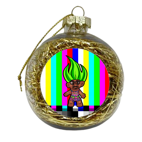 Mr Motivator 90s Troll - xmas bauble by Niomi Fogden