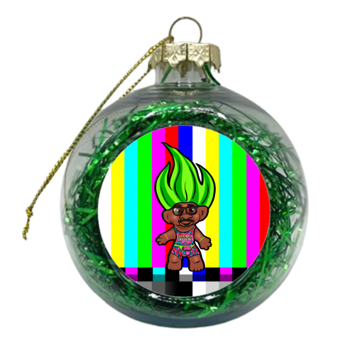 Mr Motivator 90s Troll - xmas bauble by Niomi Fogden