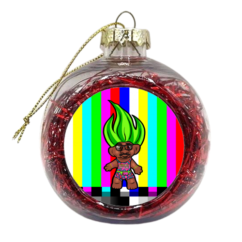 Mr Motivator 90s Troll - xmas bauble by Niomi Fogden