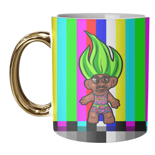 Mr Motivator 90s Troll - unique mug by Niomi Fogden