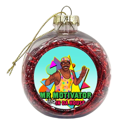 Mr Motivator Stay In Da House - xmas bauble by Niomi Fogden