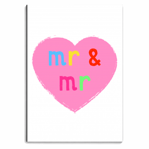 Mr & Mr ( coloured version ) - personalised A4, A5, A6 notebook by Adam Regester