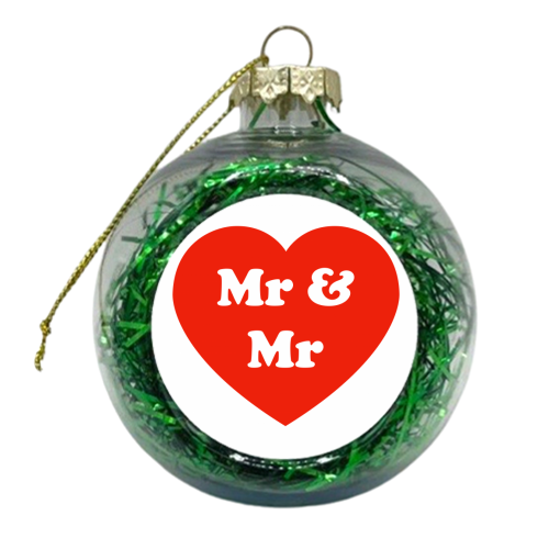 Mr & Mr - xmas bauble by Adam Regester