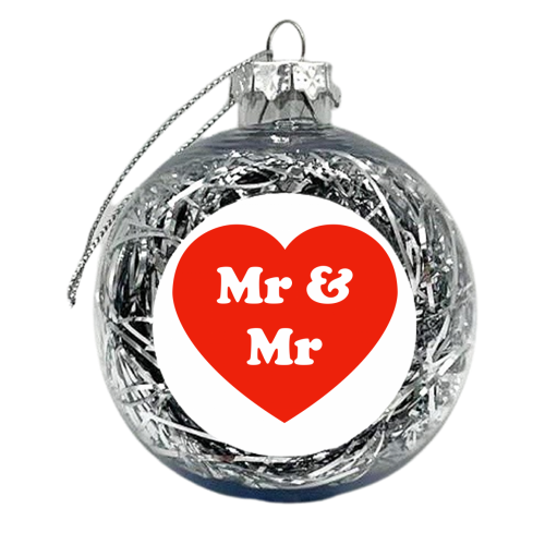 Mr & Mr - xmas bauble by Adam Regester