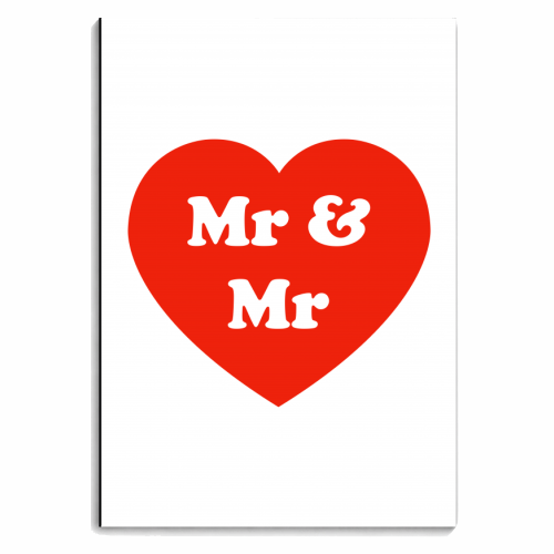 Mr & Mr - personalised A4, A5, A6 notebook by Adam Regester