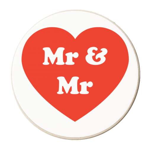 Mr & Mr - personalised beer coaster by Adam Regester