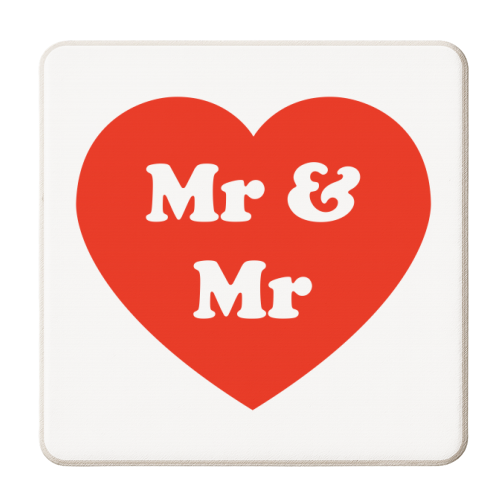 Mr & Mr - personalised beer coaster by Adam Regester