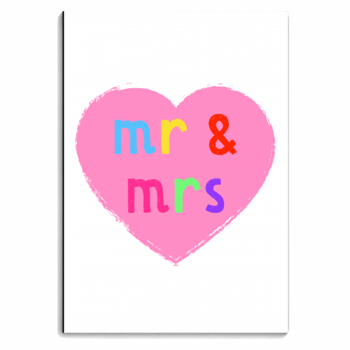 Mr & Mrs ( coloured version ) - personalised A4, A5, A6 notebook by Adam Regester