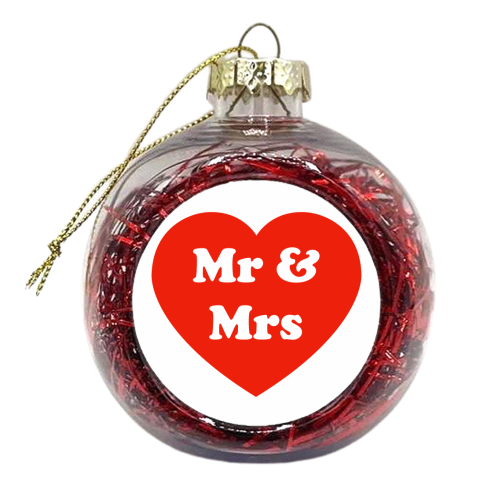 Mr & Mrs - xmas bauble by Adam Regester