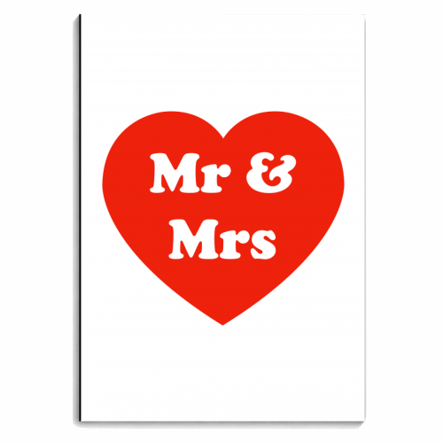 Mr & Mrs - personalised A4, A5, A6 notebook by Adam Regester