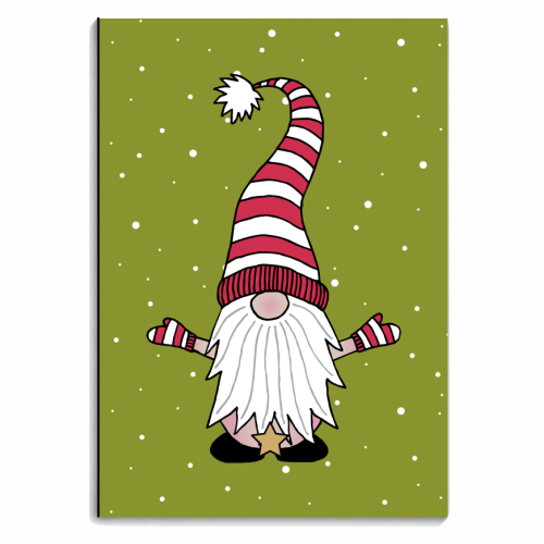 Mr Naked Gnome - Green - personalised A4, A5, A6 notebook by Gellie Design