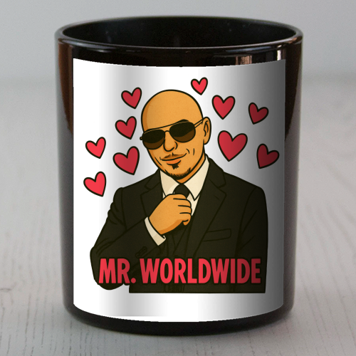 Mr. Worldwide - scented candle by Ms Doodle