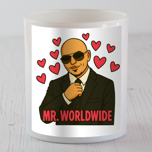 Mr. Worldwide - scented candle by Ms Doodle
