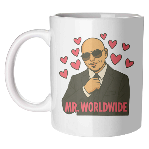 Mr. Worldwide - unique mug by Ms Doodle