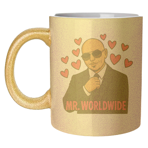 Mr. Worldwide - unique mug by Ms Doodle