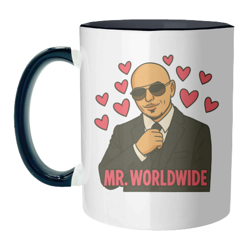 Mr. Worldwide - unique mug by Ms Doodle