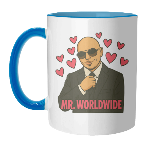 Mr. Worldwide - unique mug by Ms Doodle