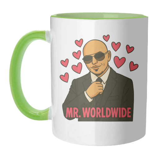 Mr. Worldwide - unique mug by Ms Doodle