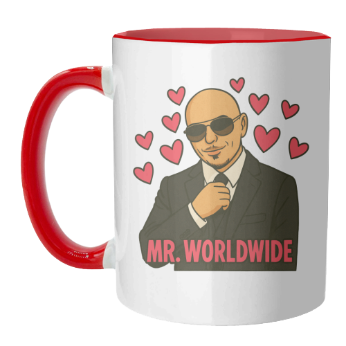 Mr. Worldwide - unique mug by Ms Doodle