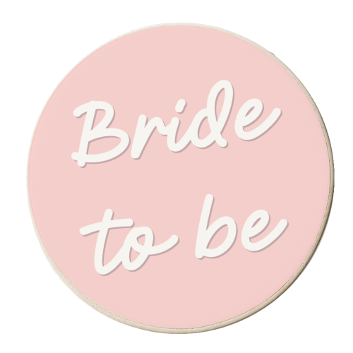 Mrs Bride to be print - personalised beer coaster by The Girl Next Draw