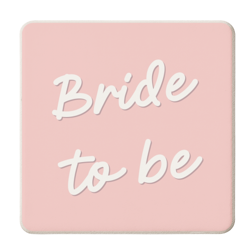 Mrs Bride to be print - personalised beer coaster by The Girl Next Draw