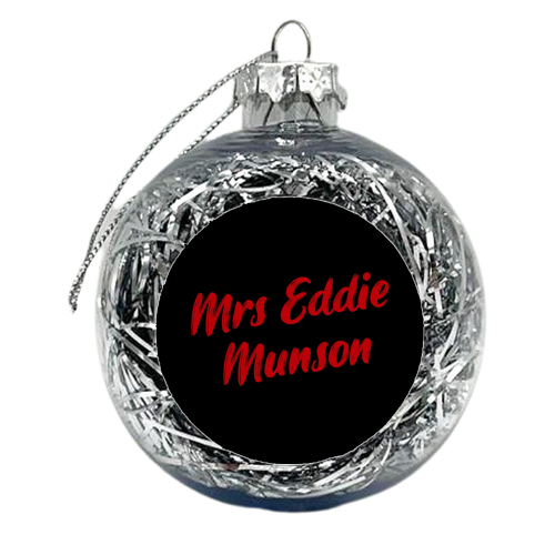 Mrs Eddie munson - xmas bauble by The Girl Next Draw