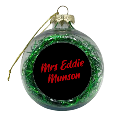 Mrs Eddie munson - xmas bauble by The Girl Next Draw